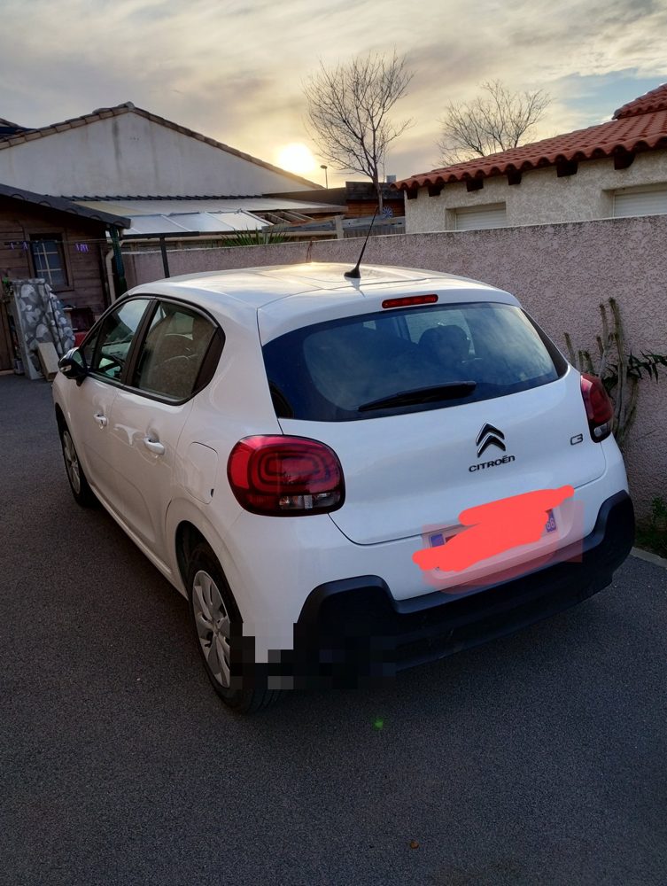 Citroën C3 2018 accidentée rachetée à Perpignan